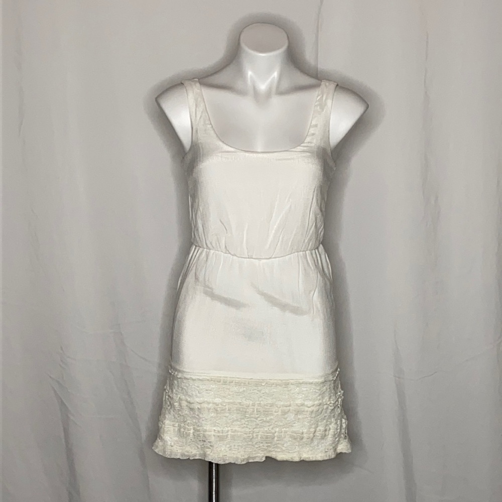 Mini Sun Dress with Lace Hem, Elastic Waist, Lily Rose, Small
